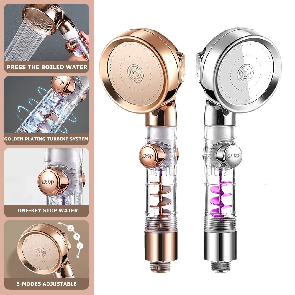 Pommeau de douche Filtrant Turbocompressé 3 Modes