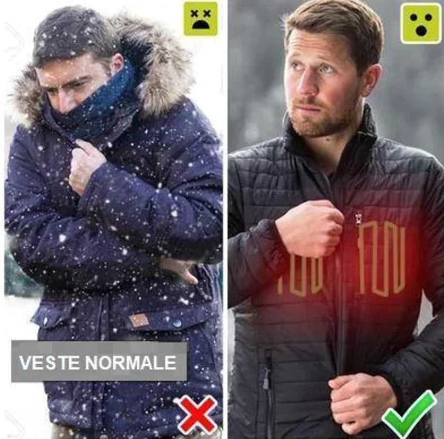 Doudoune sans Manches Chauffante Électrique