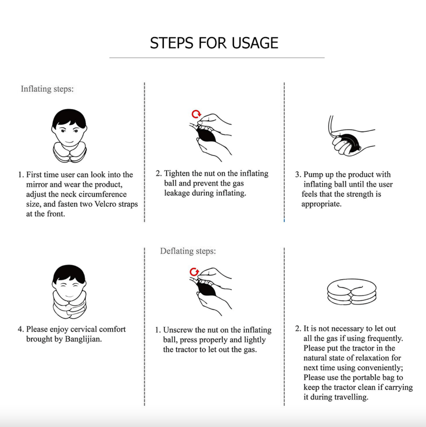 Oreiller de traction cervicales