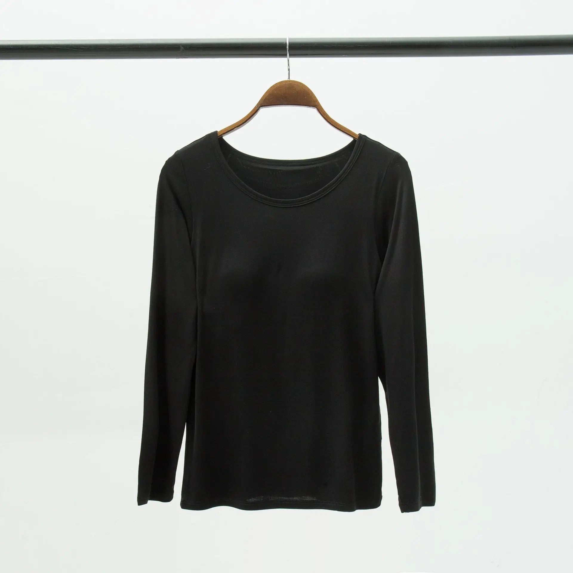T-shirt à manches longues décontracte avec soutien-gorge intégré