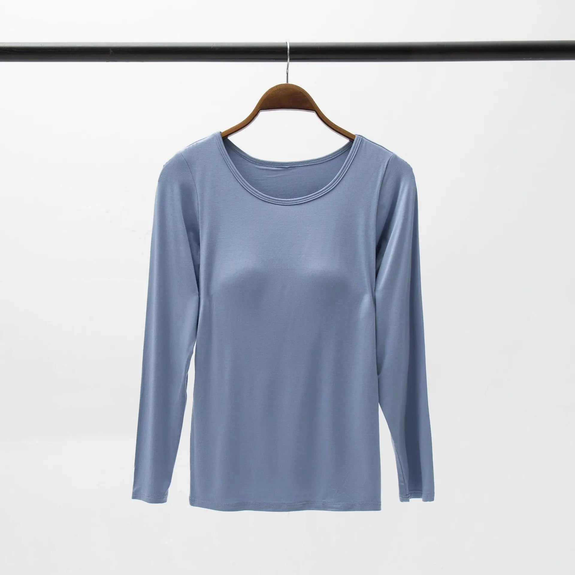 T-shirt à manches longues décontracte avec soutien-gorge intégré