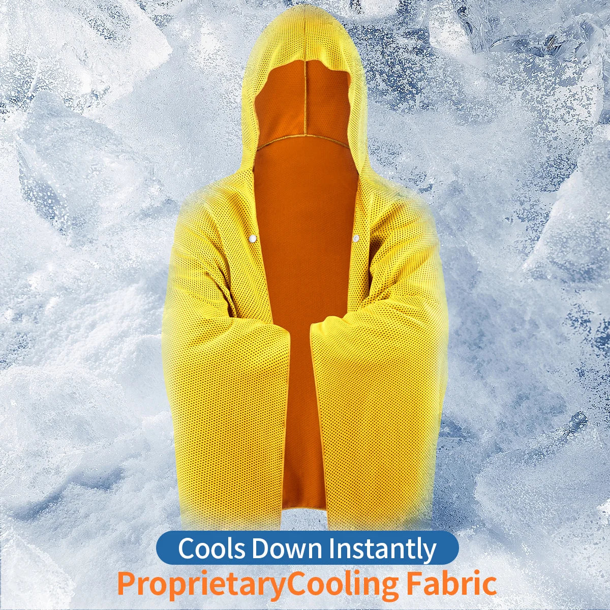 Poncho de Bain Rafraîchissant Multifonctions à Capuche – Serviette XXL Ultra Absorbante
