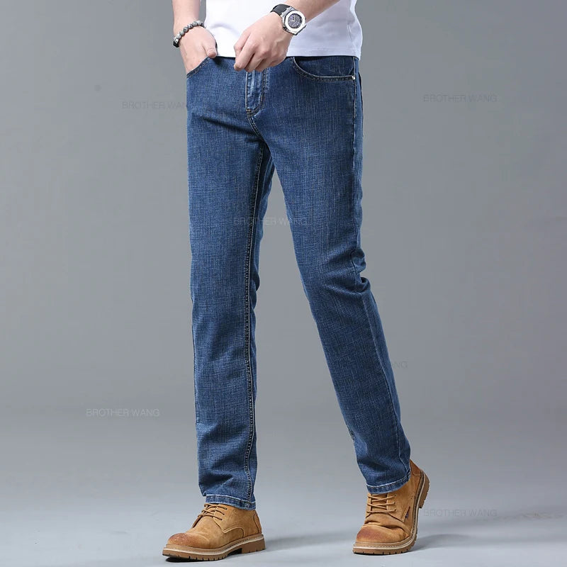 Jean Homme Slim Fit Extensible – Pantalon Denim Élégant et Décontracté