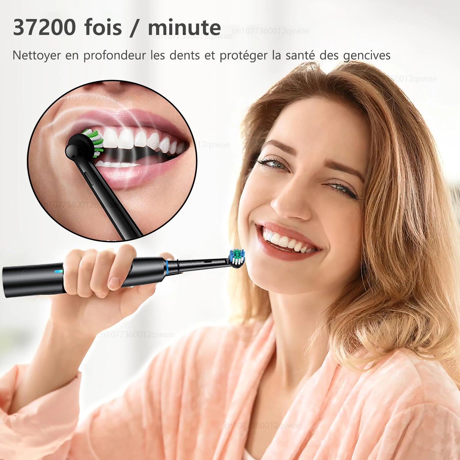 Brosse à Dents Électrique Rotative 5 modes + 4 Têtes OFFERTES