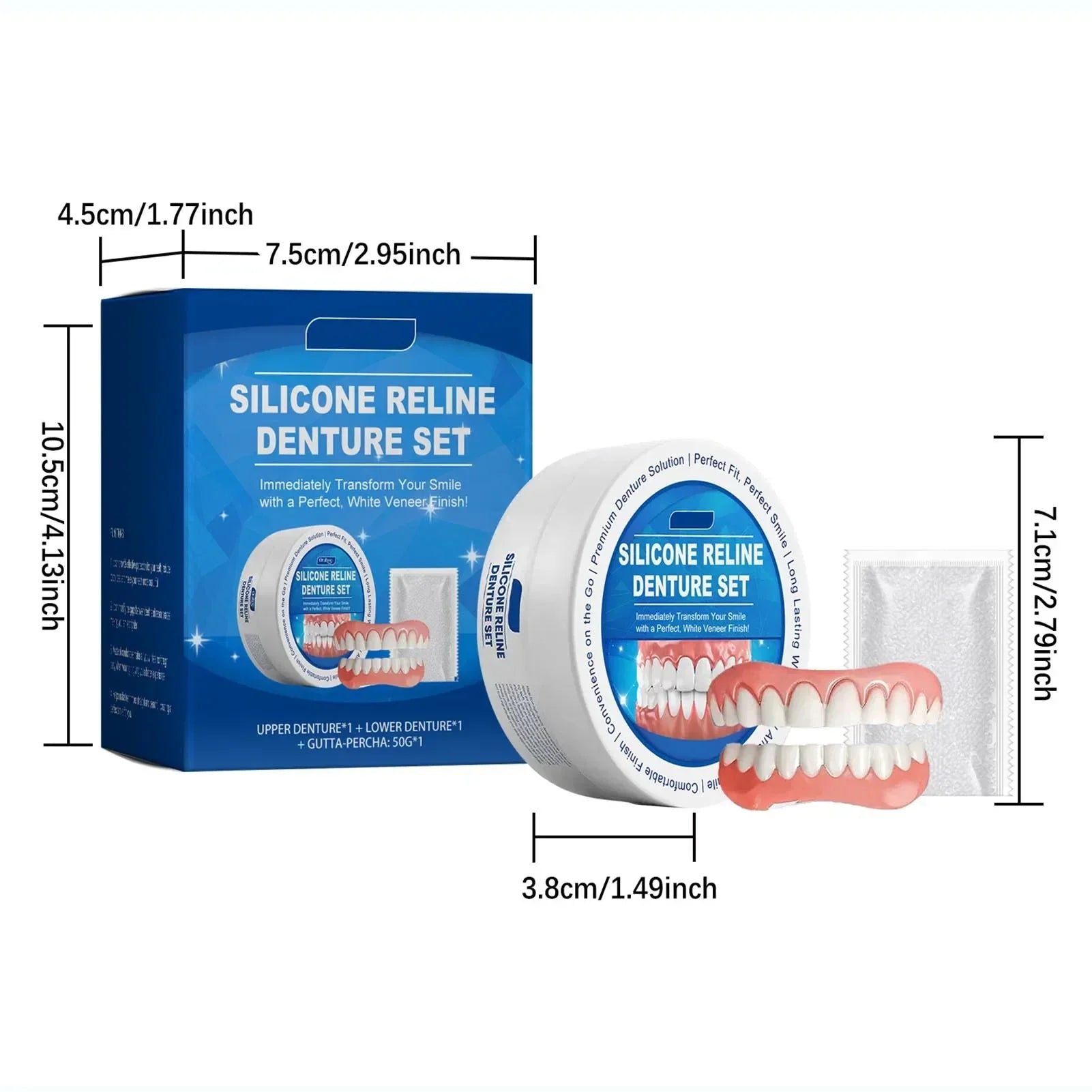 Kit de Prothèse Dentaire - Correction Instantanée du Sourire