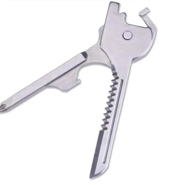 Outil Multifonctions 6-en-1 en Acier – Porte-Clés Utili-Key avec Couteau, Tournevis...