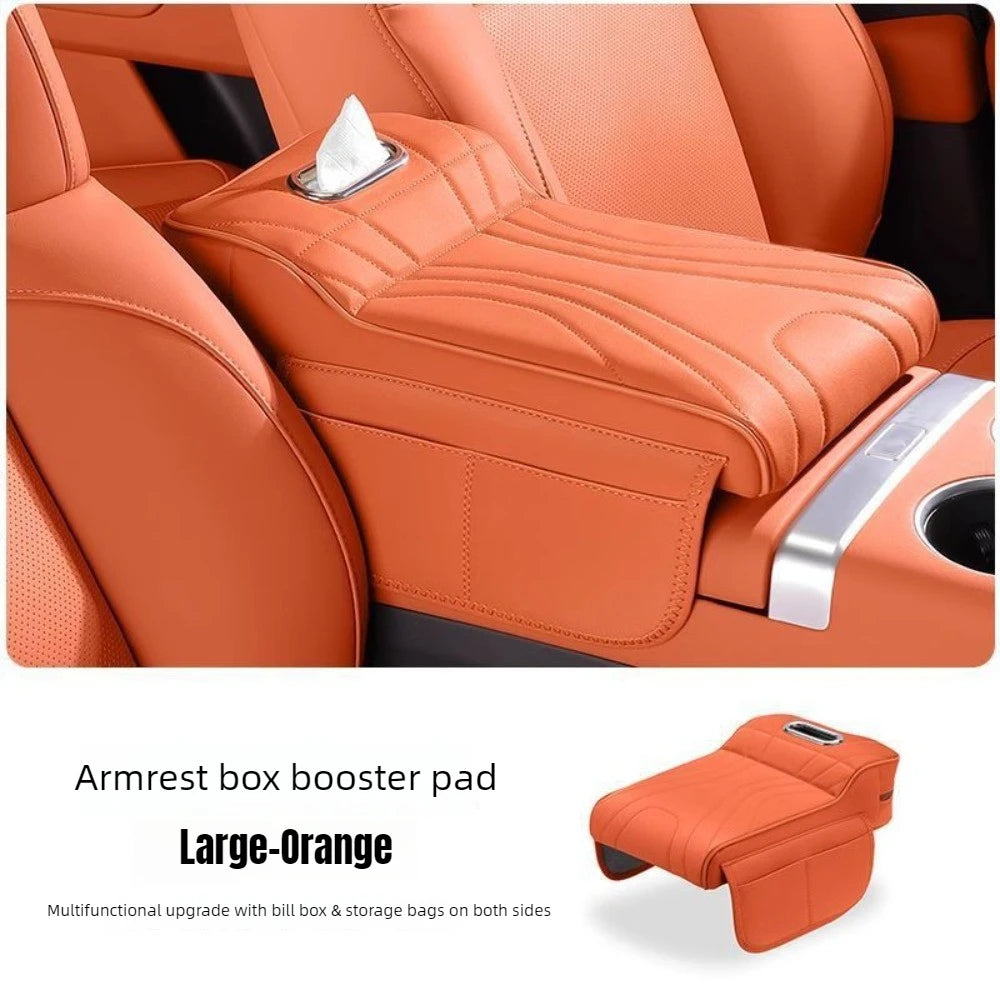 Housse d’Accoudoir Central Universelle pour Voiture – Mousse à Mémoire de Forme avec Poche de Rangement & Boîte Mouchoir
