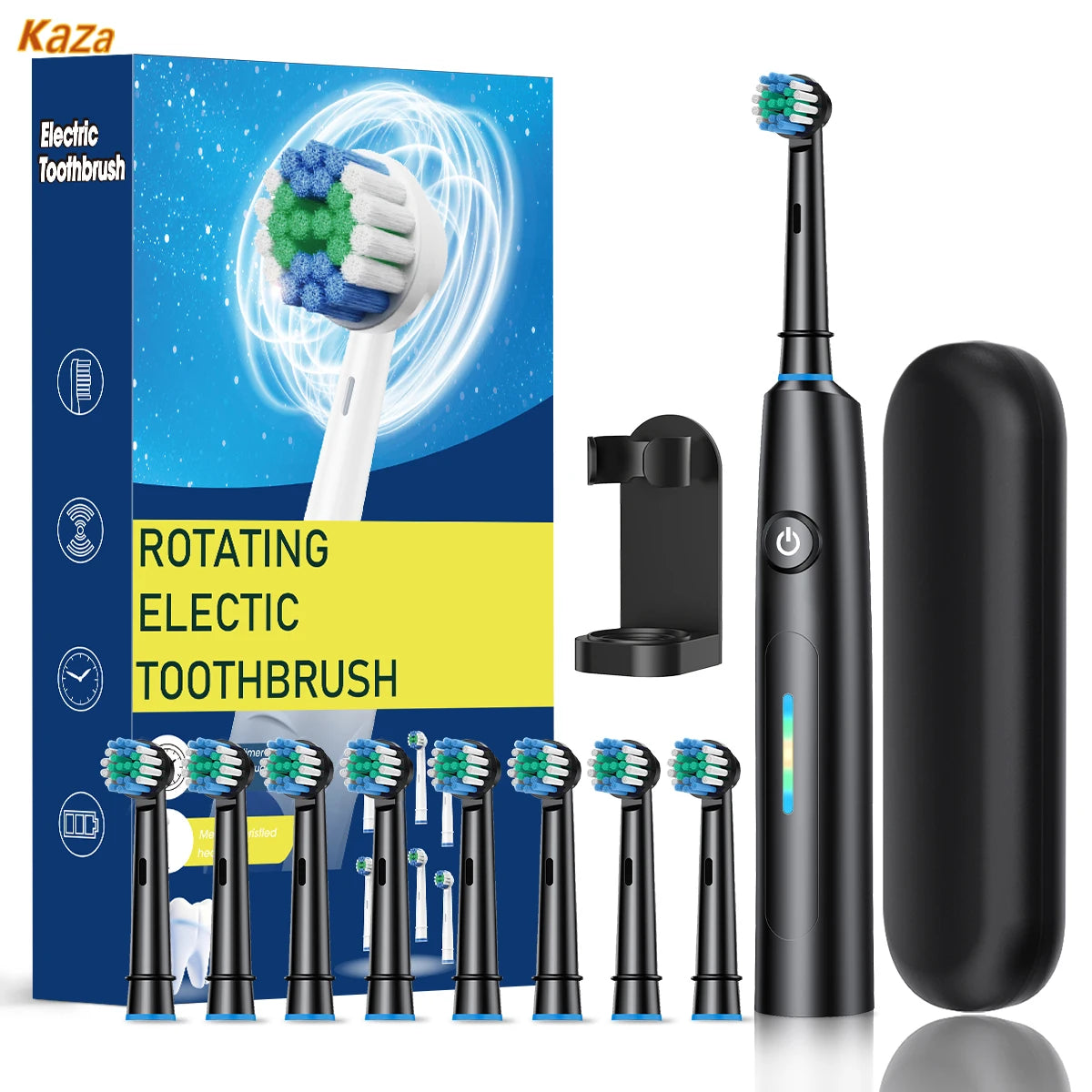 Brosse à Dents Électrique Rotative 5 modes + 4 Têtes OFFERTES