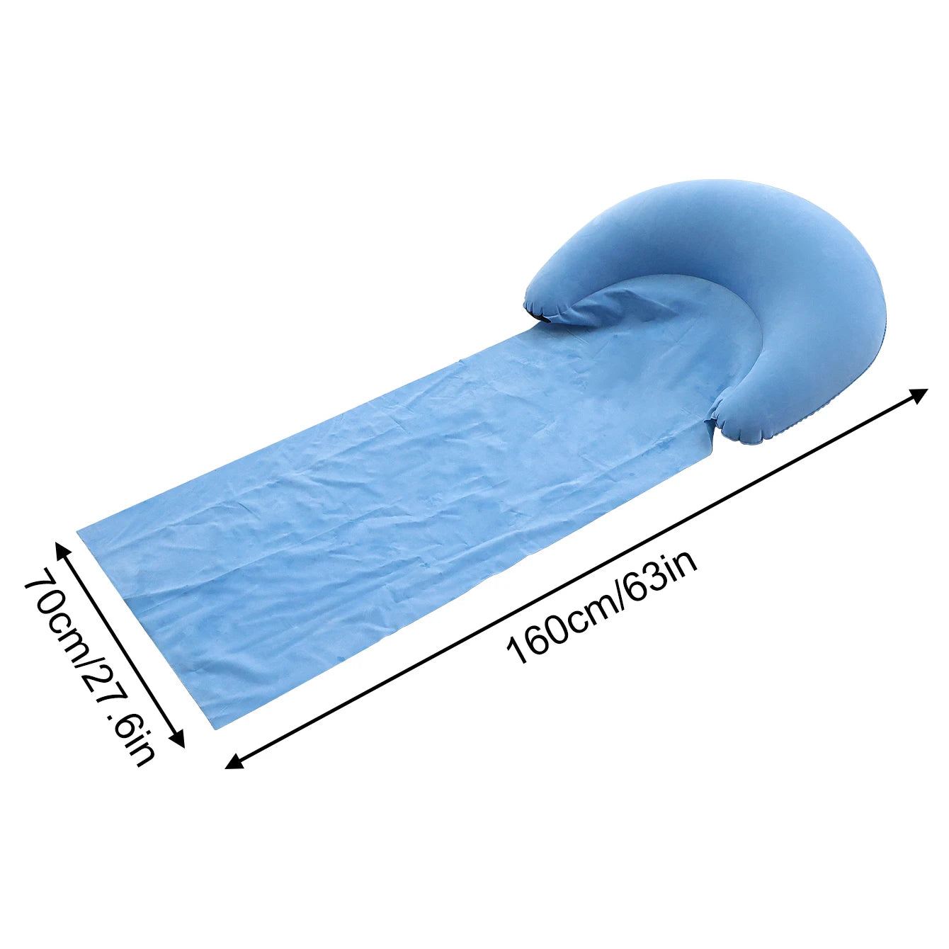 Serviette de Plage 2-en-1 avec Coussin Gonflable – Idéal pour Plage & Camping