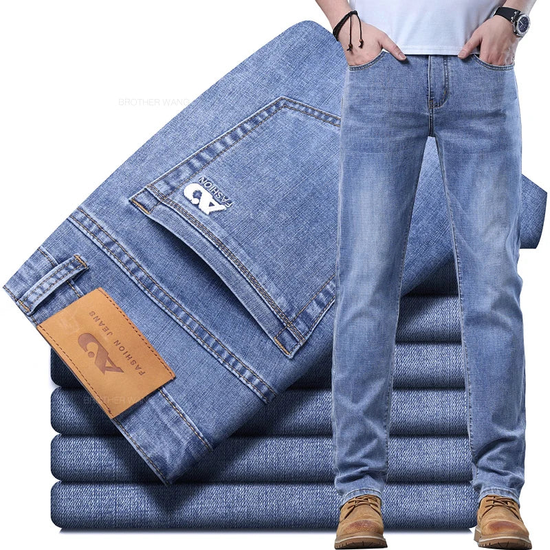 Jean Homme Slim Fit Extensible – Pantalon Denim Élégant et Décontracté