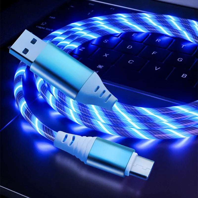 Câble LED 5A Ultra Rapide Type-C et Micro USB