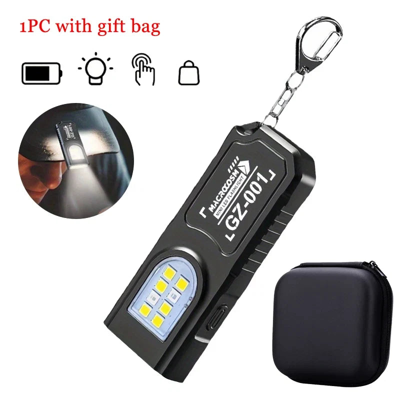 2X Mini Lampe Porte-Clés LED Ultra Puissante