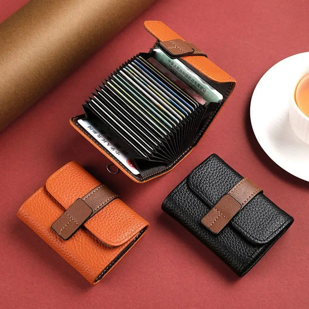 Mini Portefeuille pour Cartes en Cuir PU