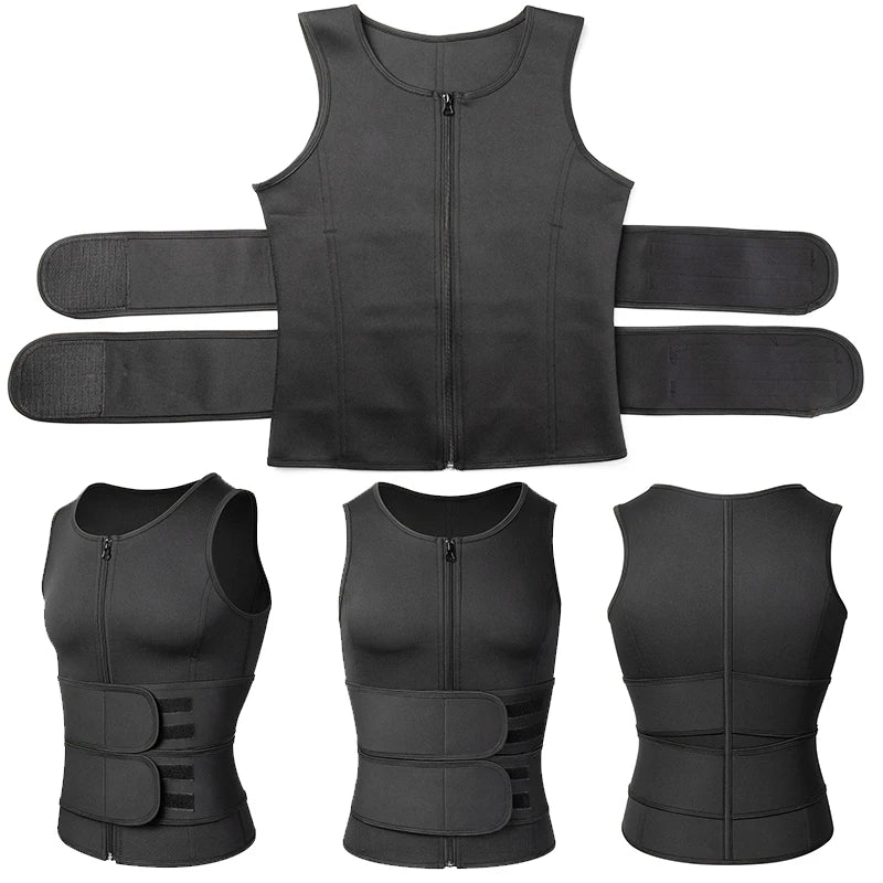 Gilet de Compression Amincissant Brûleur de Graisse pour Homme
