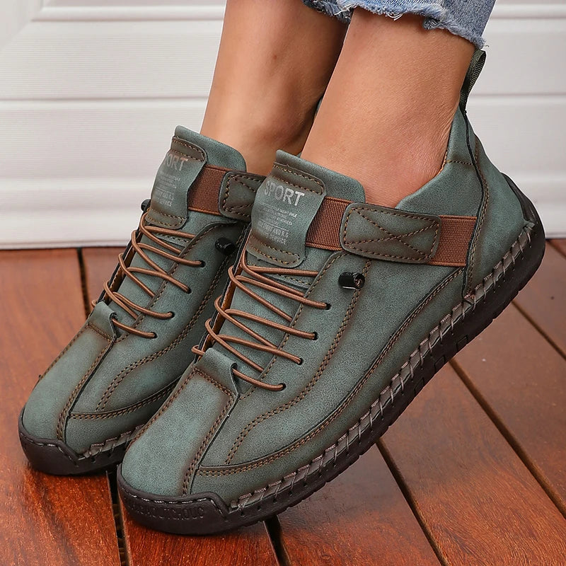 Chaussures Souples et Confortables Mixtes en Cuir – Faciles à Enfiler