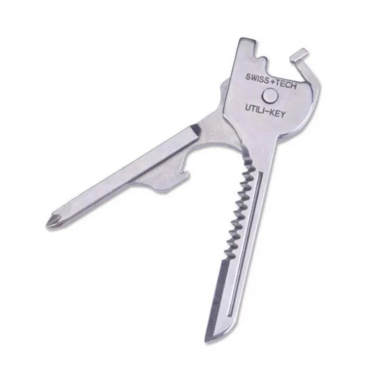 Outil Multifonctions 6-en-1 en Acier – Porte-Clés Utili-Key avec Couteau, Tournevis...