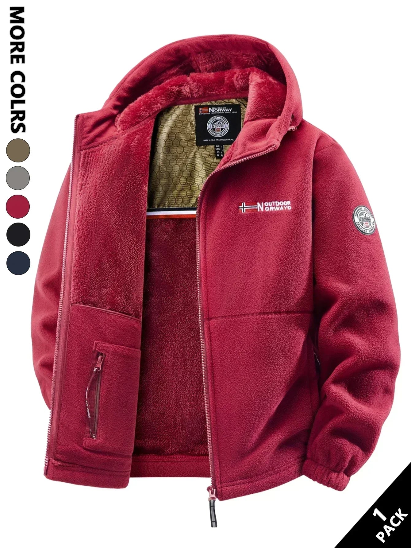 NORWAY - Veste Polaire à Capuche Doublée ULTRA CHAUDE
