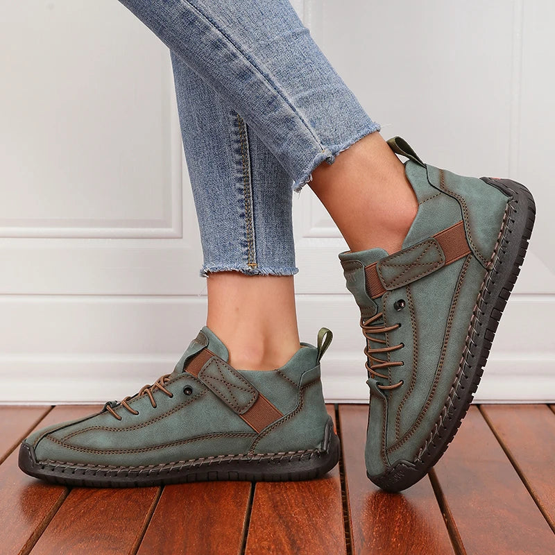 Chaussures Souples et Confortables Mixtes en Cuir – Faciles à Enfiler