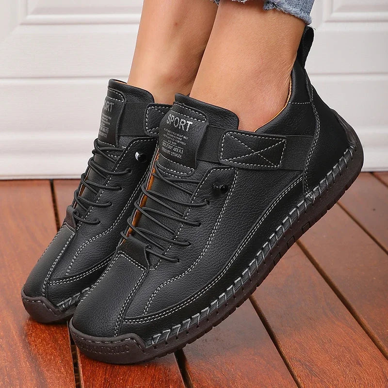 Chaussures Souples et Confortables Mixtes en Cuir – Faciles à Enfiler