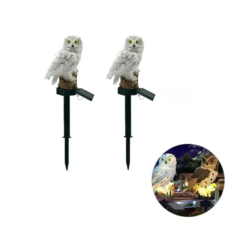 Lampe Solaire Décoration jardin Chouette réaliste