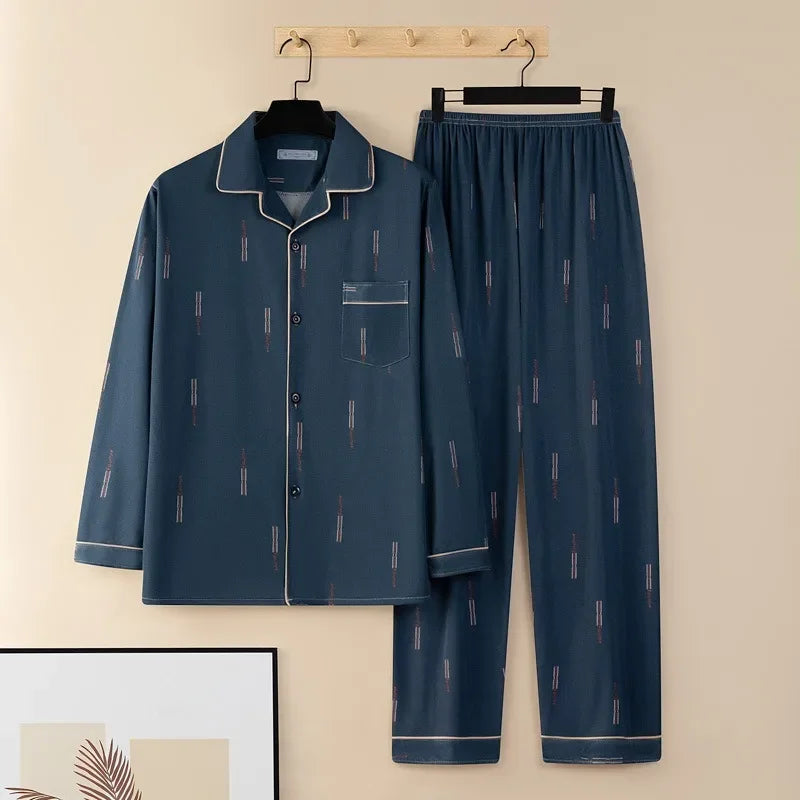 Ensemble 2PCS de Pyjama Chemise + Pantalon Homme