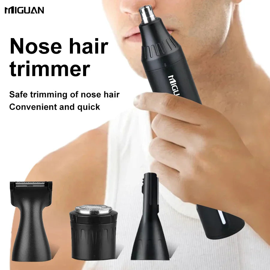 Tondeuse 4 en 1 Rechargeable – Nez, Barbe, Sourcils