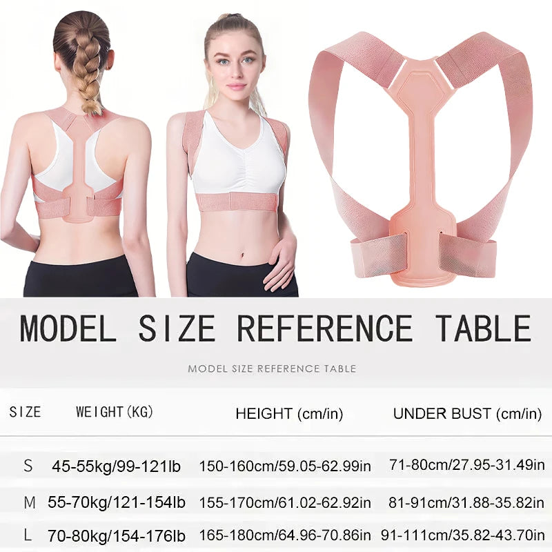 Correcteur de Posture Réglable & Respirant – Ceinture de Maintien du Dos, Discrète et Confortable
