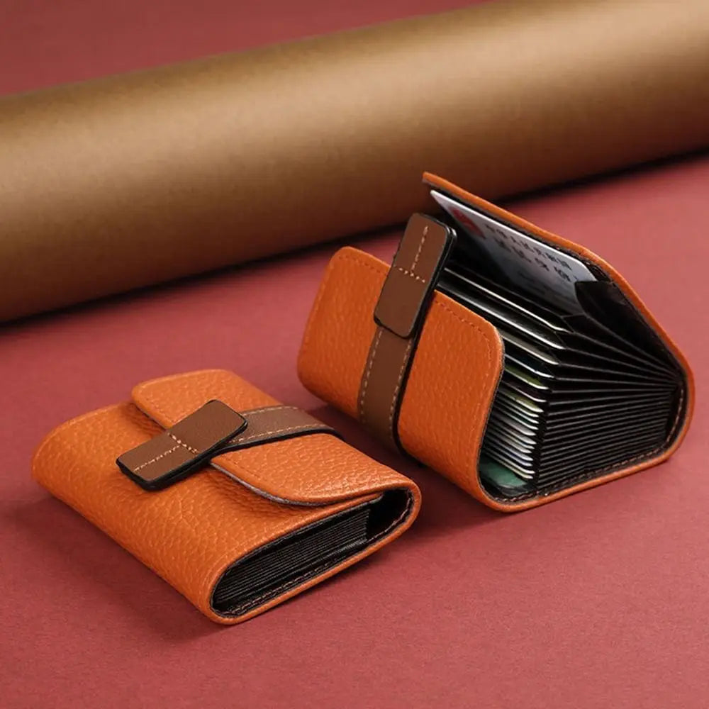 Mini Portefeuille pour Cartes en Cuir PU