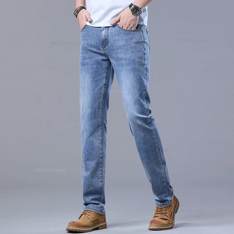 Jean Homme Slim Fit Extensible – Pantalon Denim Élégant et Décontracté
