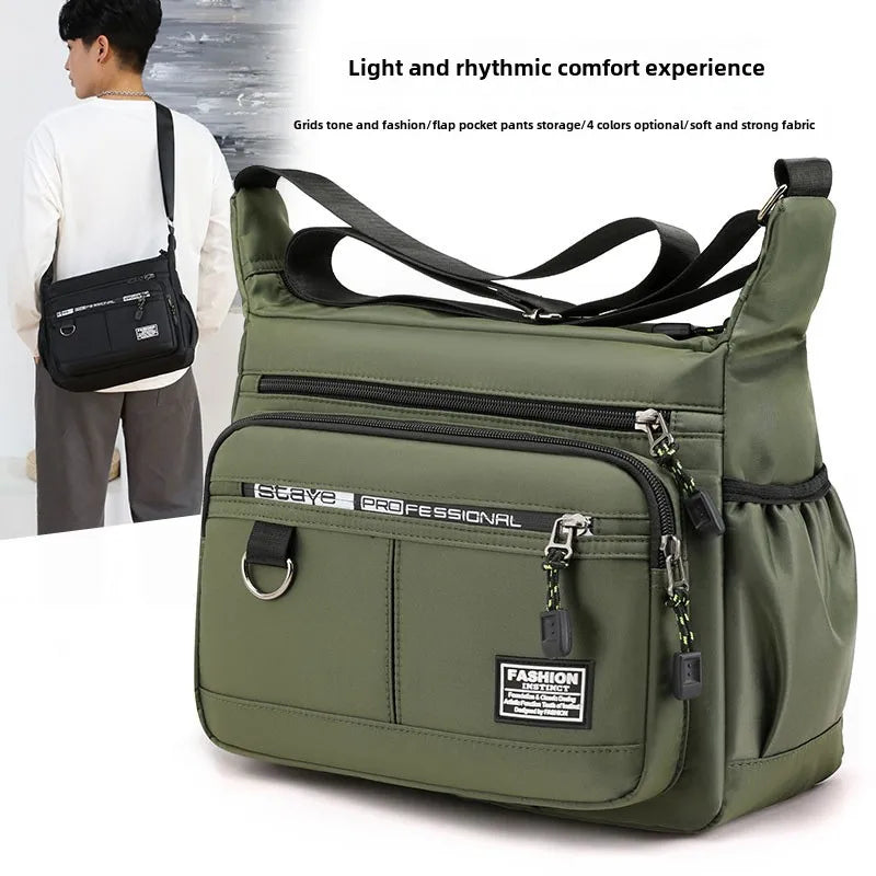 Sac Bandoulière Homme Grande Capacité Multipoches