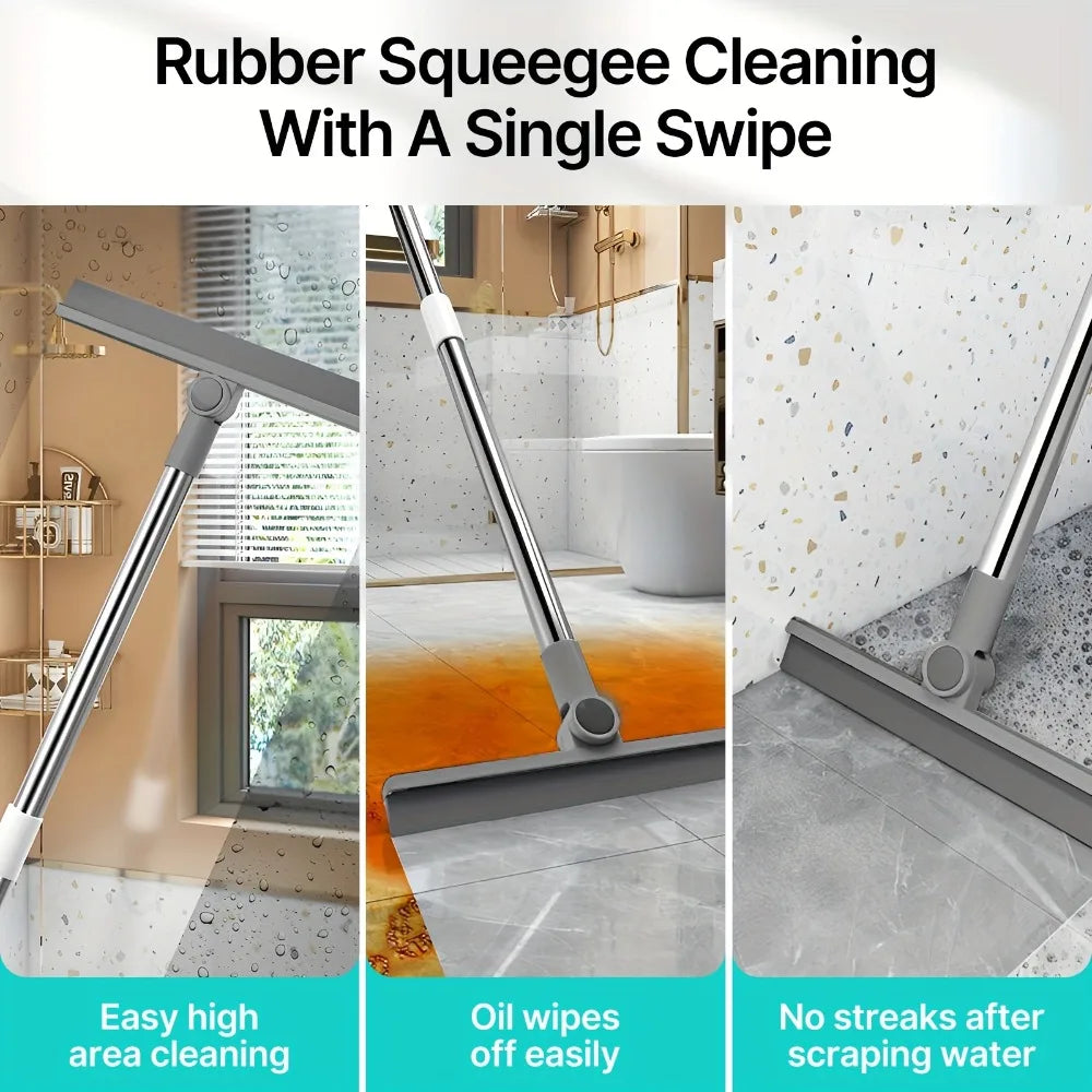 Balai 4 en 1 avec Pelle, Brosse et Raclette