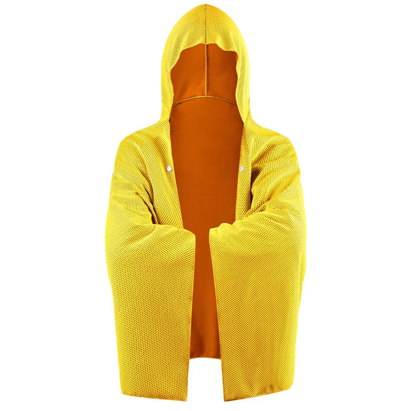 Poncho de Bain Rafraîchissant Multifonctions à Capuche – Serviette XXL Ultra Absorbante