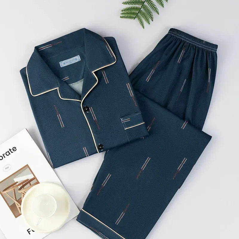 Ensemble 2PCS de Pyjama Chemise + Pantalon Homme