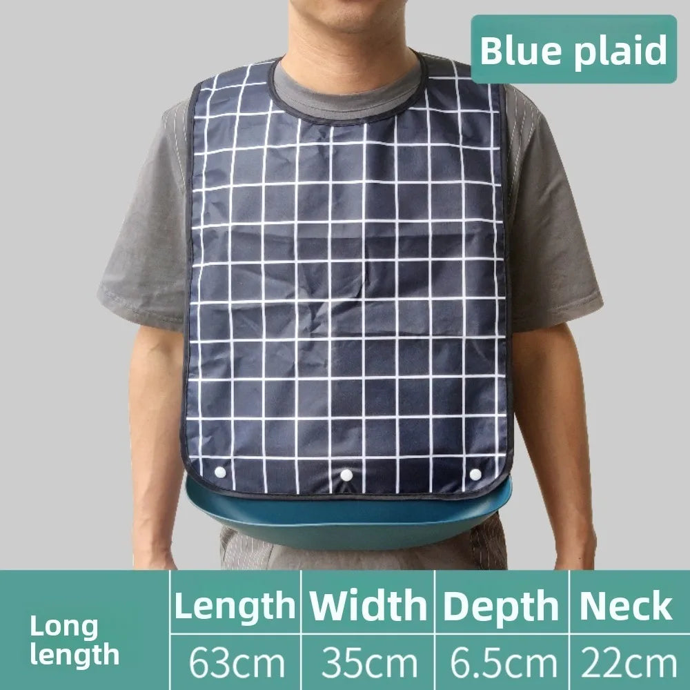 Bavoir pour Adulte Imperméable avec Poche - Facilement Lavable