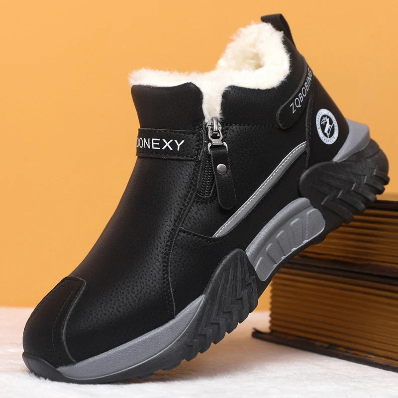 Bottines d’Hiver Homme en Suédine à Doublure Polaire Chaude – Isolation Renforcée, Semelle Antidérapante, Confortables et Résistantes