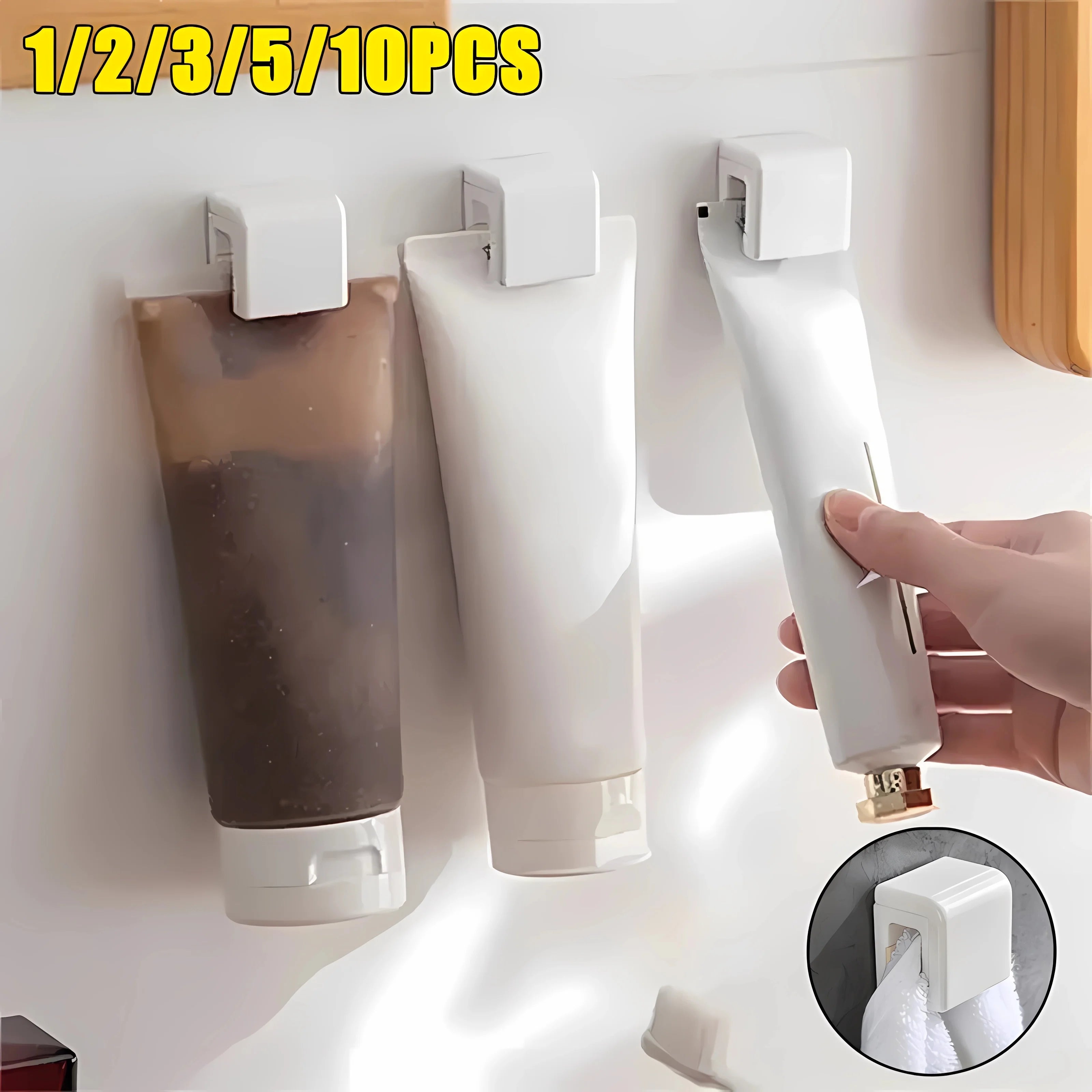 5x Porte-Tube Auto-Adhésif pour Dentifrice & Crème + 5 OFFERTS