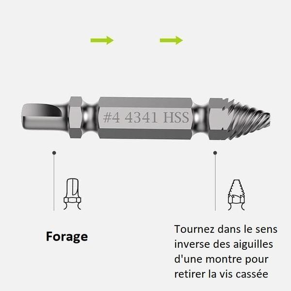 Extracteur de vis endommagées