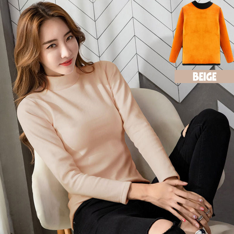 Pull thermique intérieur fourrure