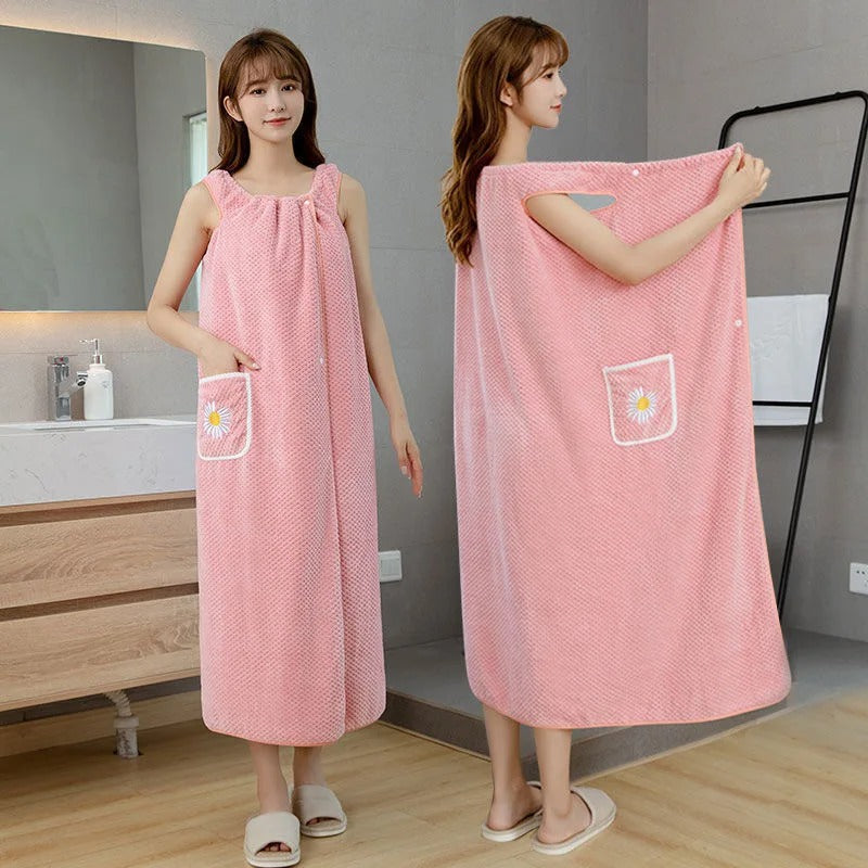 Serviette de bain robe à pression - ULTRA absorbante