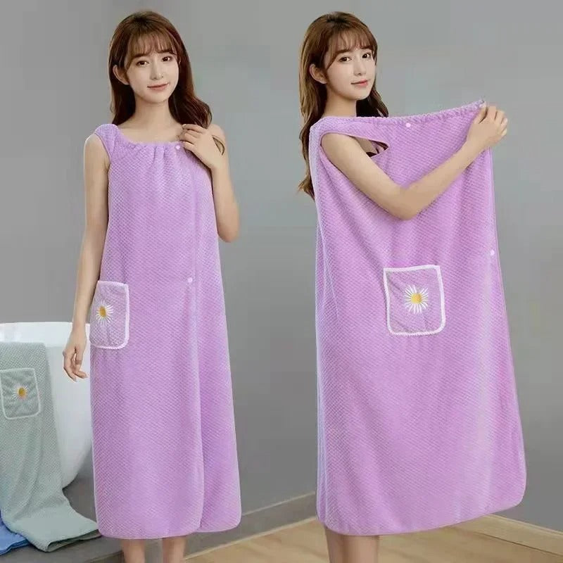 Serviette de bain robe à pression - ULTRA absorbante