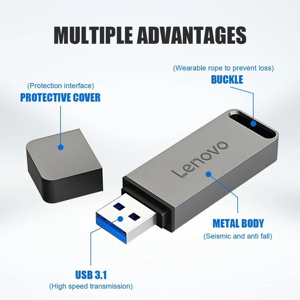 Clé USB 2TO Solide & Élégante – Stockage XXL