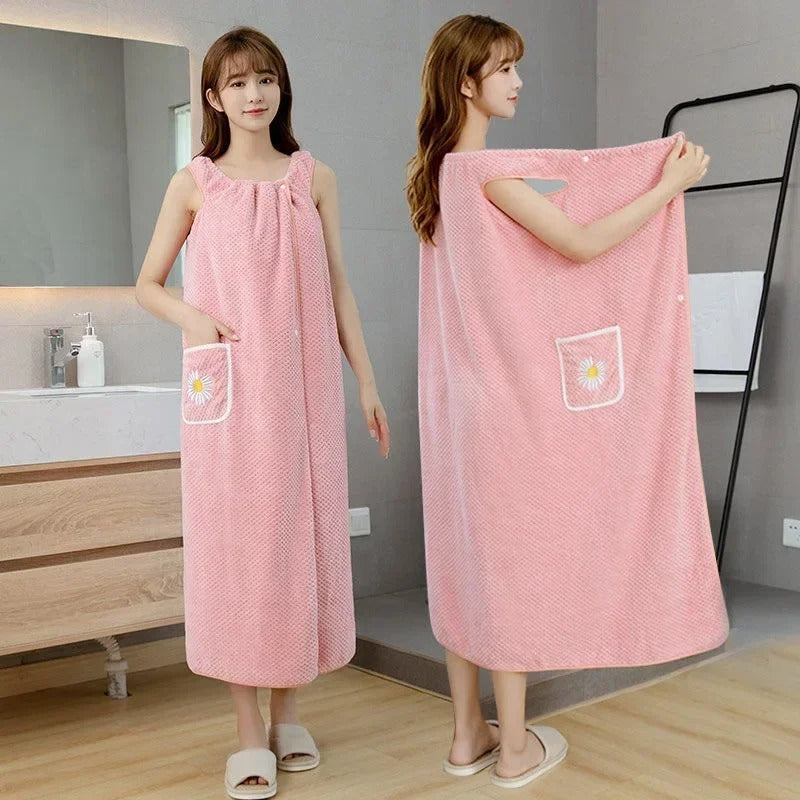Serviette de bain robe à pression - ULTRA absorbante