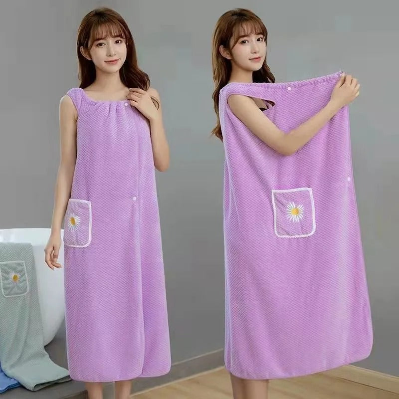 Serviette de bain robe à pression - ULTRA absorbante