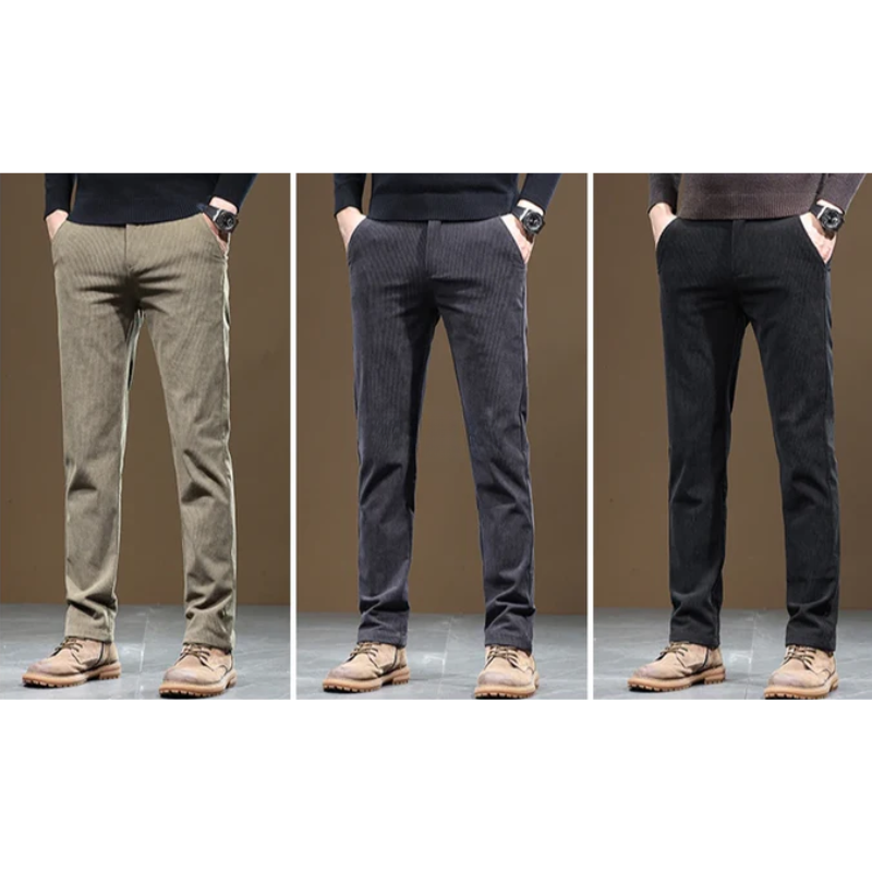 Pantalon en Velours Côtelé Slim Fit pour Homme