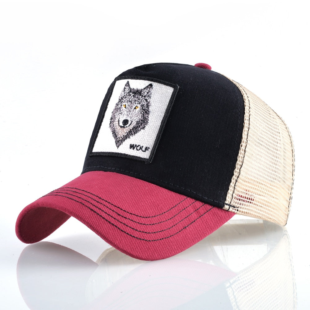 Casquette mixte avec animaux brodé