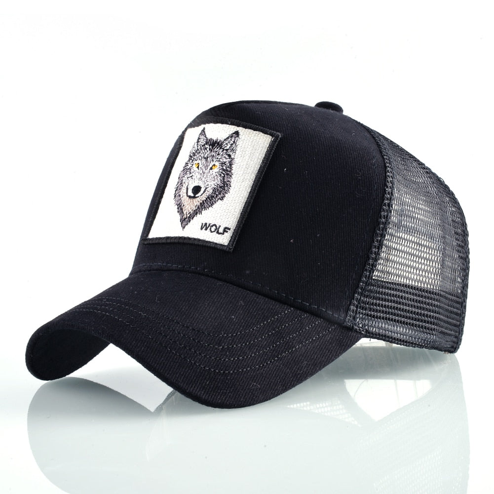 Casquette mixte avec animaux brodé