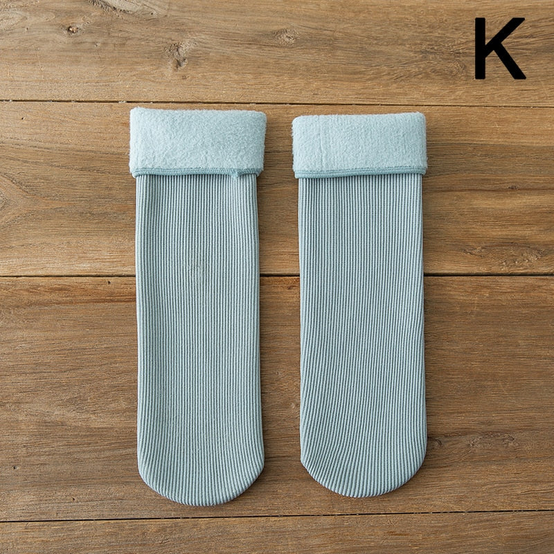 3 x Paire de Chaussettes d'hiver molletonnées