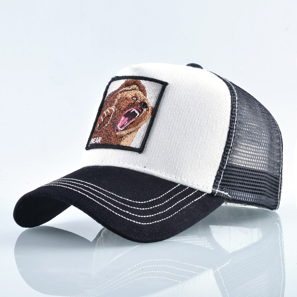 Casquette mixte avec animaux brodé