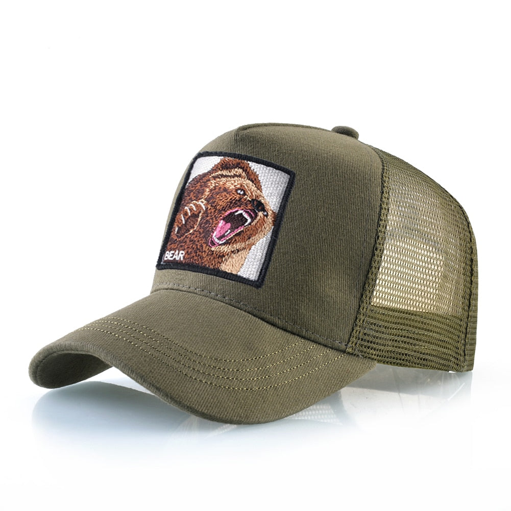 Casquette mixte avec animaux brodé