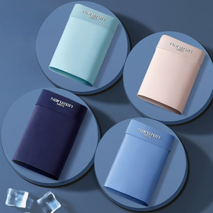 4x boxer en soie glacée anti bactérien